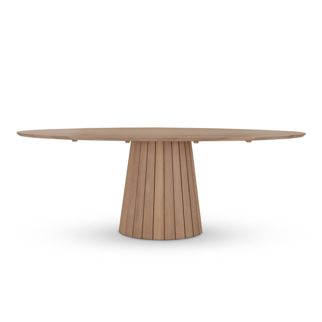 Stratford 6 Seater Elliptical Dining Table- Natural Oak