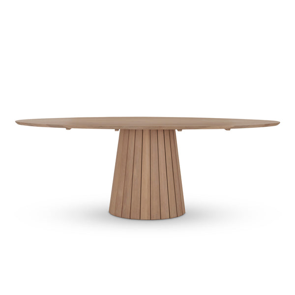 Stratford 6 Seater Elliptical Dining Table- Natural Oak