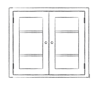 Suffolk 920 Tall 2 Door Glazed Wall Cabinet - Driftwood