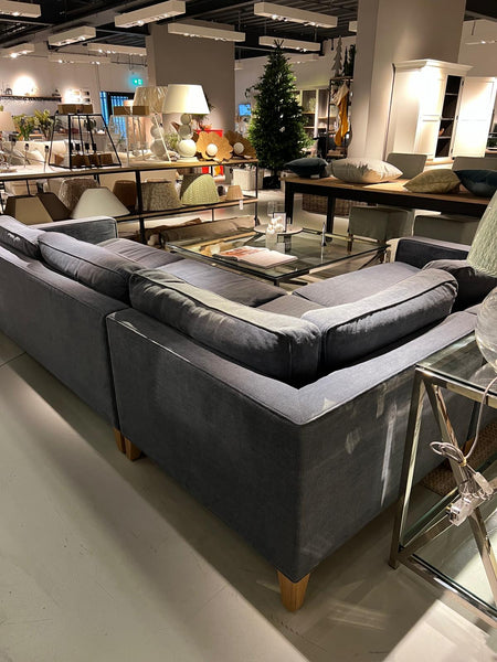 Shoreditch L Shape Corner Sofa - Left - Chloe Denim - VO Legs