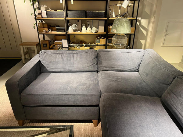 Shoreditch L Shape Corner Sofa - Left - Chloe Denim - VO Legs