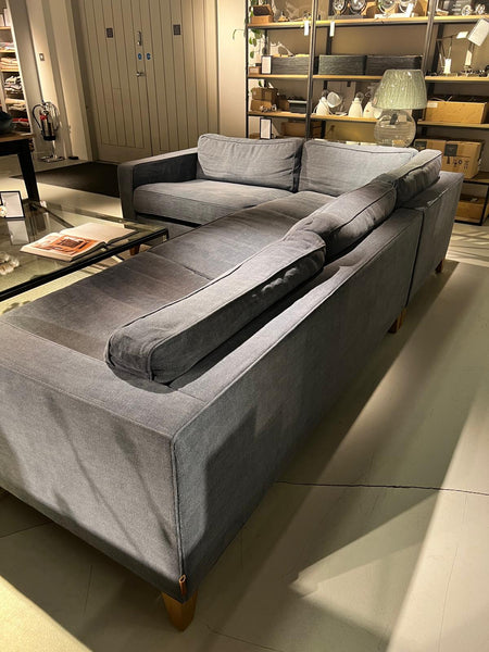 Shoreditch L Shape Corner Sofa - Left - Chloe Denim - VO Legs