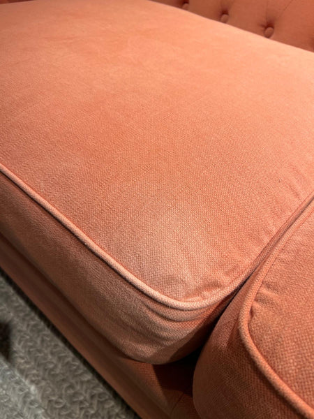 Lottie Sofa Medium - Linara Rhubarb - Pale Oak