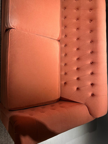 Lottie Sofa Medium - Linara Rhubarb - Pale Oak