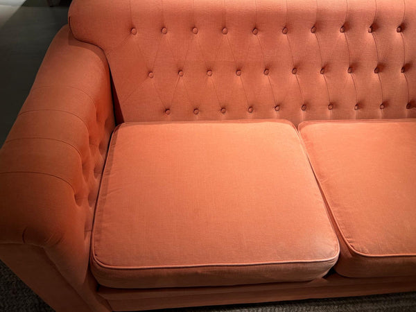 Lottie Sofa Medium - Linara Rhubarb - Pale Oak