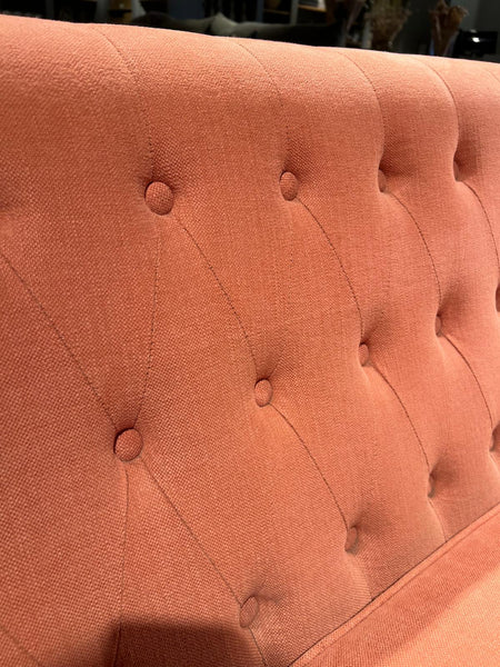 Lottie Sofa Medium - Linara Rhubarb - Pale Oak