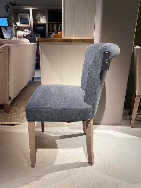 Calverston Dining Chair - Chloe Denim - Pale Oak Legs