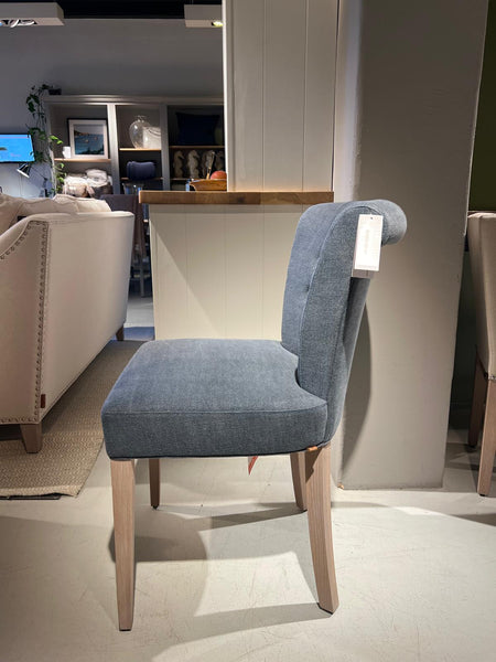 Calverston Dining Chair - Chloe Denim - Pale Oak Legs