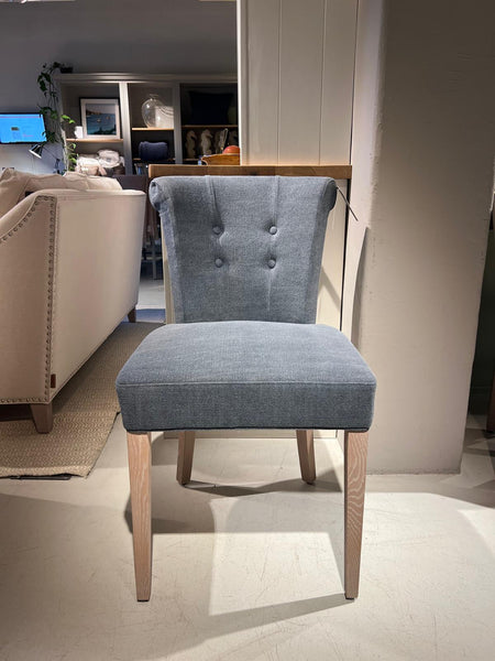 Calverston Dining Chair - Chloe Denim - Pale Oak Legs