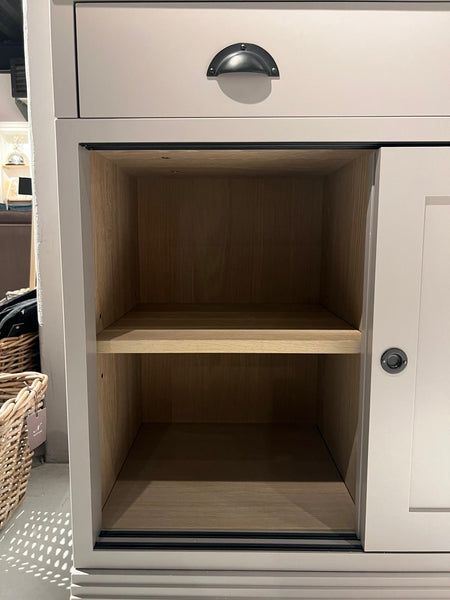 Chawton Tall Closed Sideboard - Single - Grey Oak