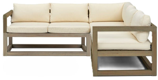 Pembrey Corner Sofa 5 Seater Set with Natural Cushions