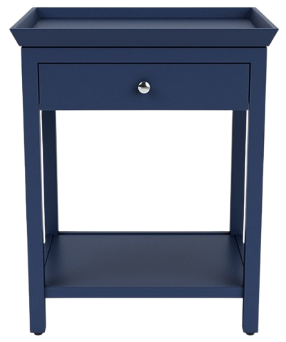 Aldwych 52 Rectangular Tall Side Table - Blakeney Blue