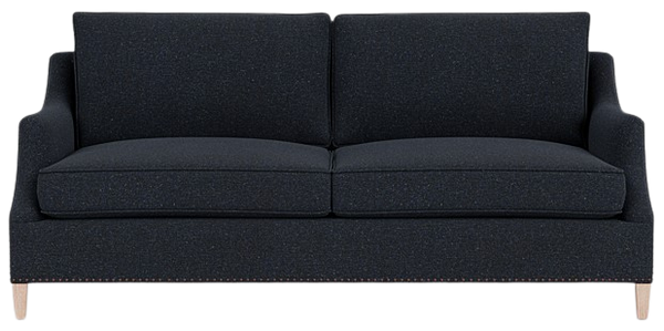 Eva Sofa Large - HARRIS TWEED Bilberry - Pale Oak Legs