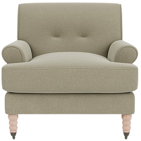 George Armchair - Linara Moss - Pale Oak