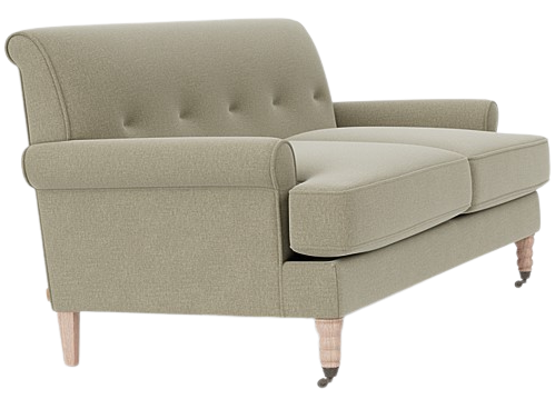 George Sofa Medium - Linara Moss - Pale Oak