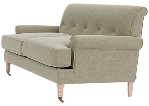 George Sofa Medium - Linara Moss - Pale Oak