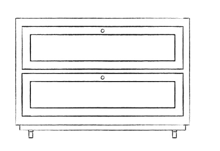 Henley 1290 Pan Drawer Base Cabinet - Navy