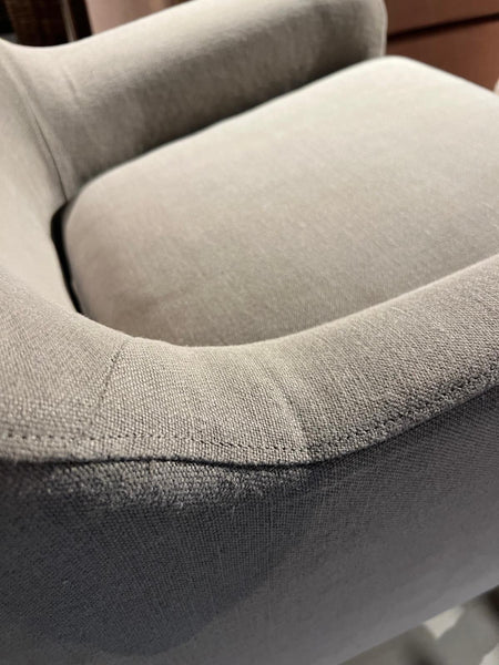 Walter Armchair - Signature Linen Trellis - Natural Oak