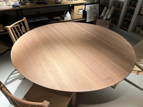 Stratford 6 Seater Round Dining Table, Natural Oak