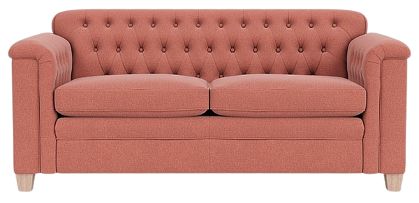 Lottie Sofa Medium - Linara Rhubarb - Pale Oak