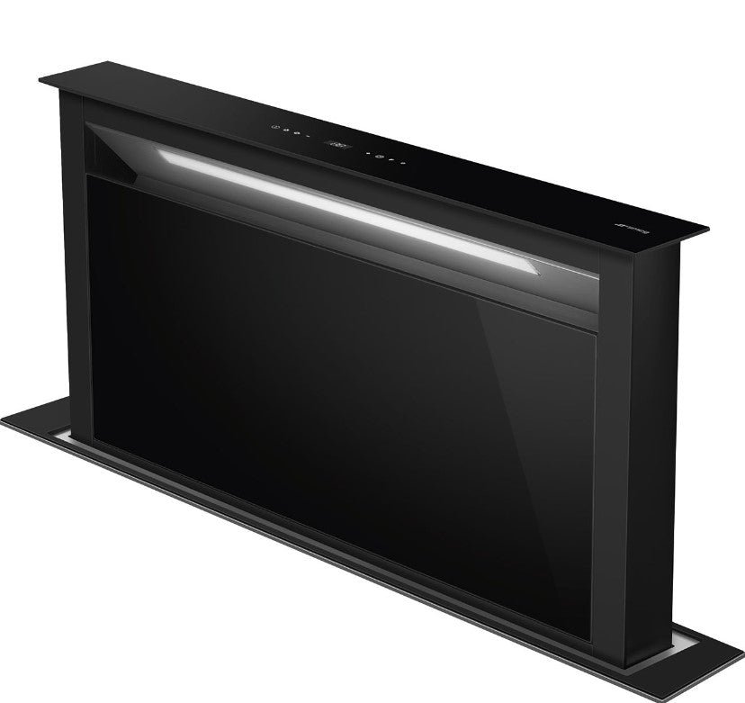 Smeg 90cm Island Downdraft Hood- Black- KDD90CNE