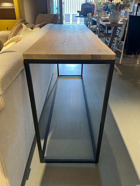 Carter 1600 Rectangular Console Table - Metal & Oak
