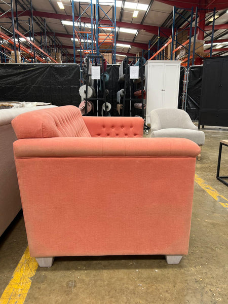 Lottie Sofa Medium - Linara Rhubarb - Pale Oak Legs
