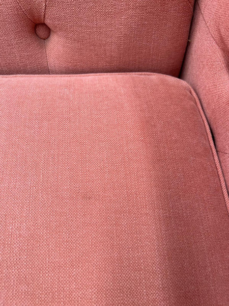 Lottie Sofa Medium - Linara Rhubarb - Pale Oak Legs