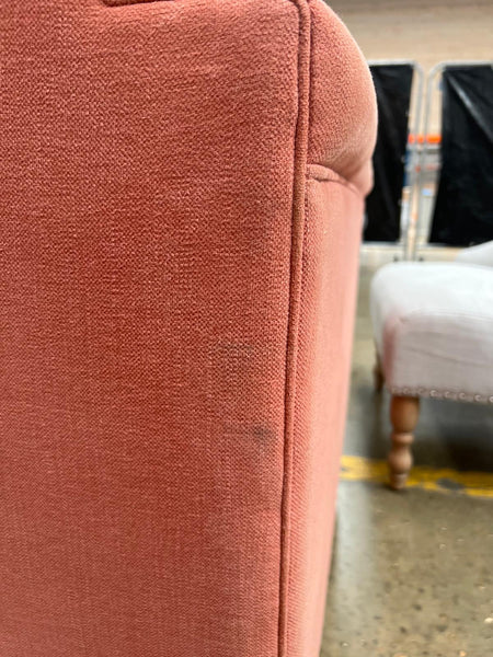 Lottie Sofa Medium - Linara Rhubarb - Pale Oak Legs