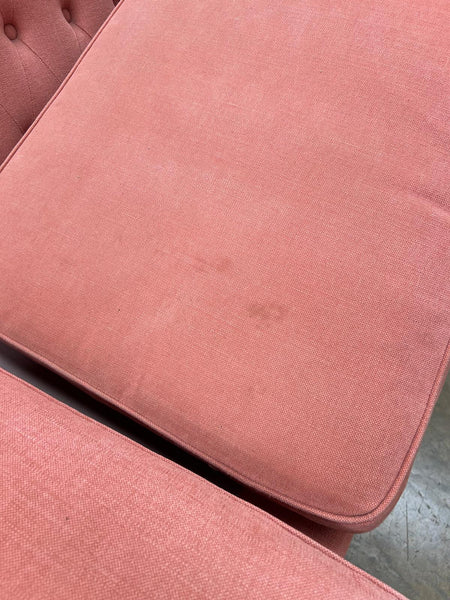 Lottie Sofa Medium - Linara Rhubarb - Pale Oak Legs
