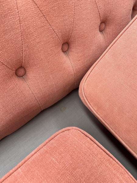 Lottie Sofa Medium - Linara Rhubarb - Pale Oak Legs
