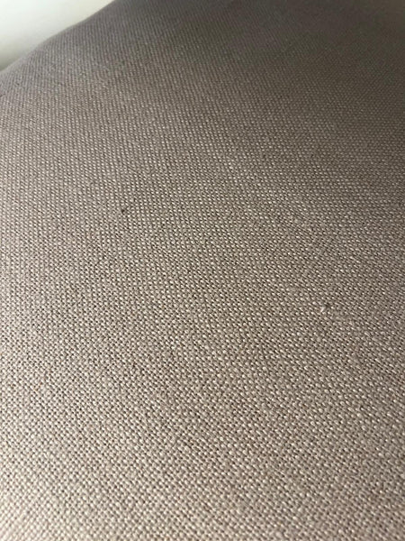 Long Island Footstool - Heavyweight Linen Pale Oat