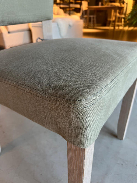 Mowbray Dining Chair - Linara Moss - Pale Oak