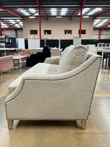 Eva Sofa Large - Harry Sand - Vintage Oak Legs