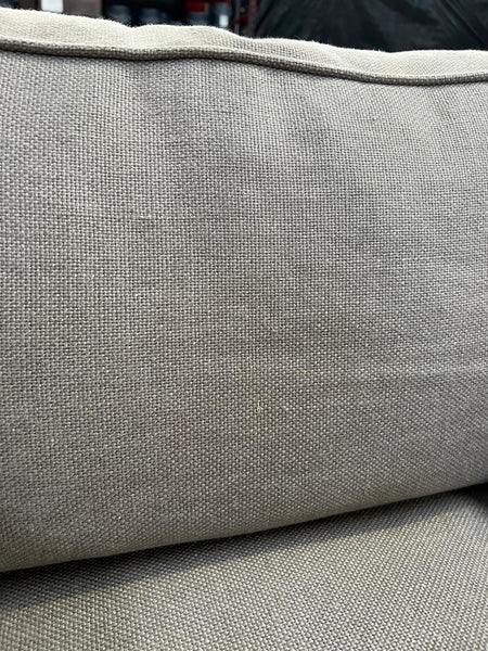 Shoreditch Armchair - Heavyweight Linen Millet - Vintage Oak Legs