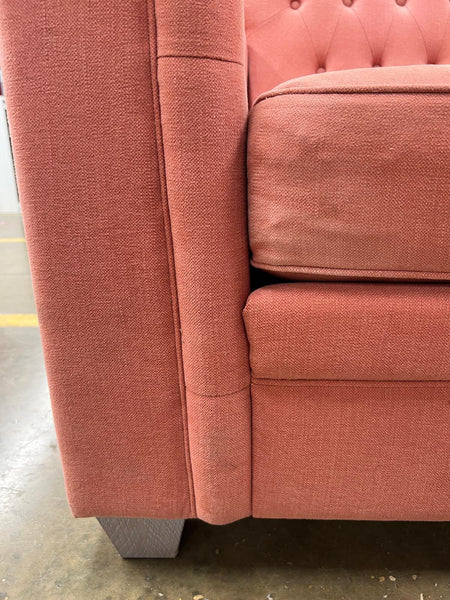 Lottie Sofa Medium - Linara Rhubarb - Pale Oak Legs