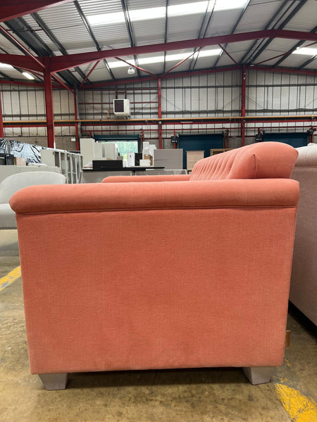 Lottie Sofa Medium - Linara Rhubarb - Pale Oak Legs