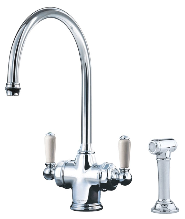 Perrin & Rowe Parthian Dual Lever Filter Tap with Rinse- Chrome- 1537-CP-WPC