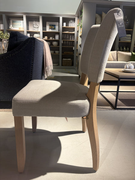 Mowbray Dining Chair - Linara Cobble - Vintage Oak