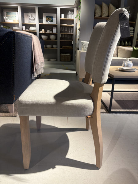 Mowbray Dining Chair - Linara Cobble - Vintage Oak