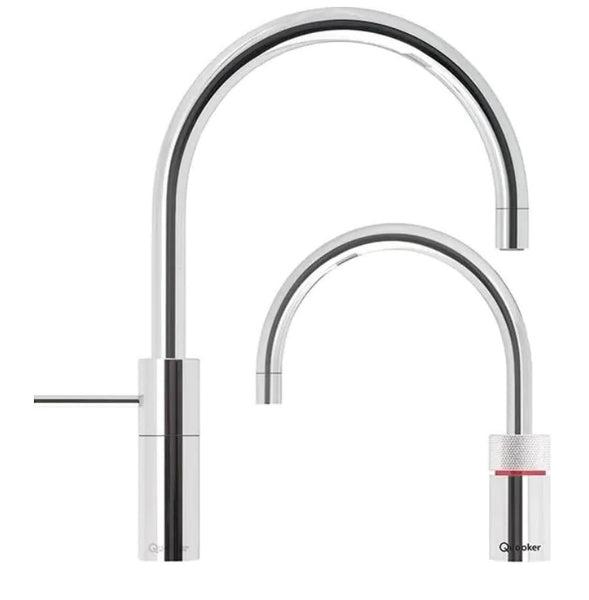 Quooker PRO3 Nordic Round Twintaps - Stainless Steel- 3NRRVSTT