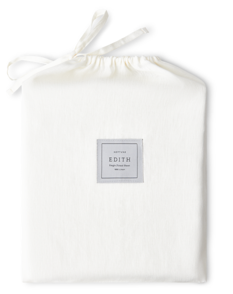 Edith Single Fitted Sheet - White